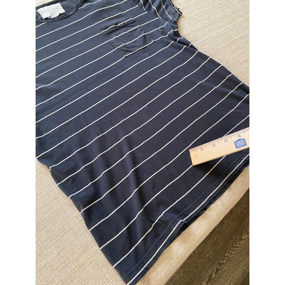 THINKING MU Organic cotton tee Black with White stripes T Shirt M - Picture 11 of 12